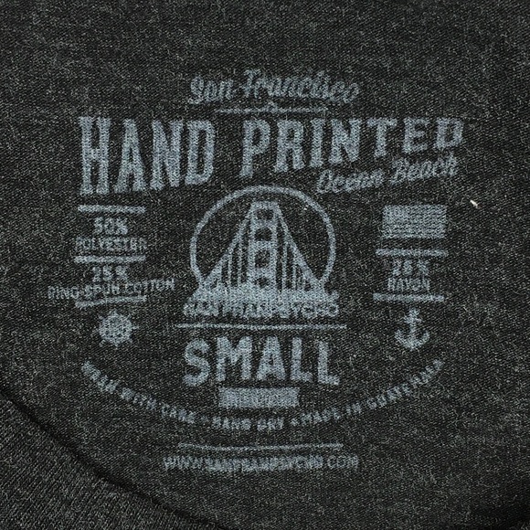 ➡️San FranPsycho Charcoal/Orange Tee Size Small - Picture 6 of 6